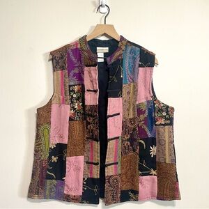 Coldwater Creek Vintage Patchwork Wool Women’s Vest